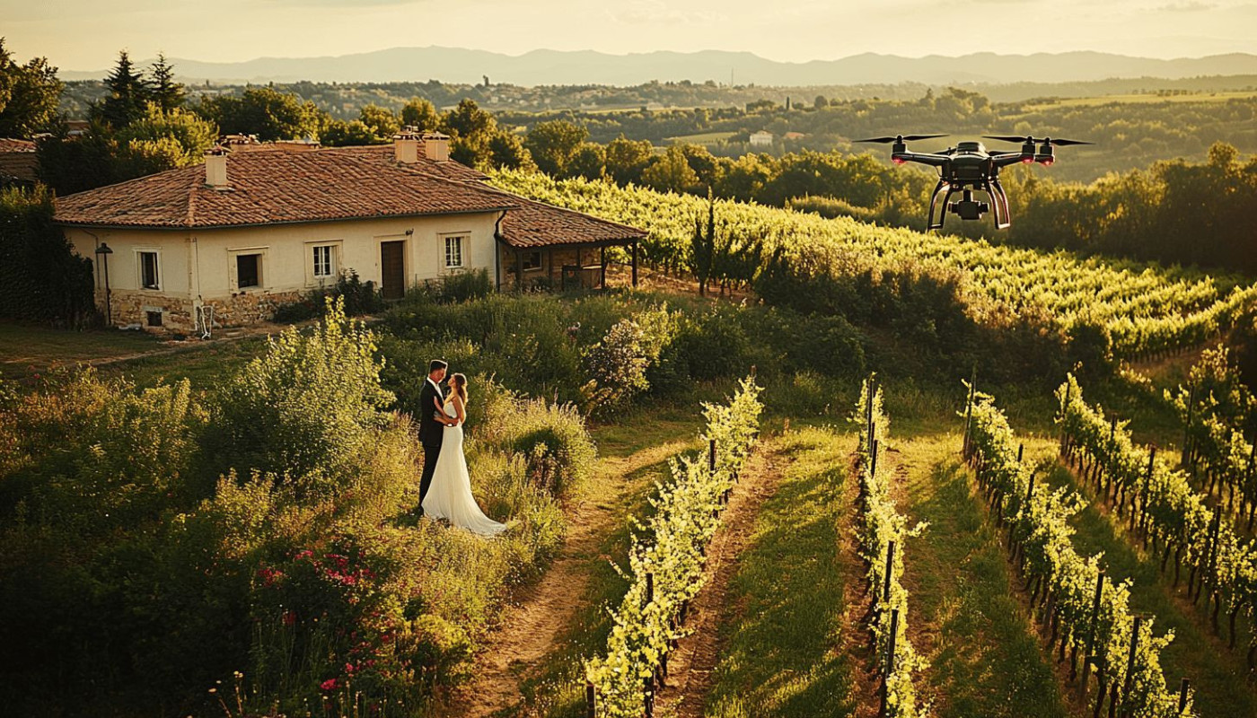 Guide pour organiser une séance photo de mariage avec un drone